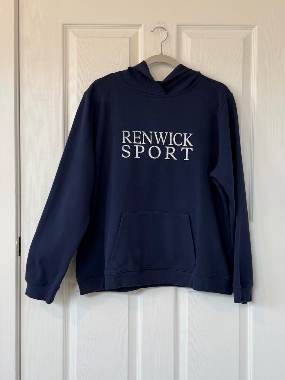 Renwick Sport Performance Pique Logo Hoodie in Navy for Golf & Tennis